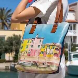 Stunning Burano Island, Italy Shoulder Tote Bag!